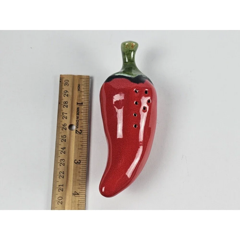 Hot Red Chlli Peppers Pepper Shaker Hole Spells P Includes Stopper